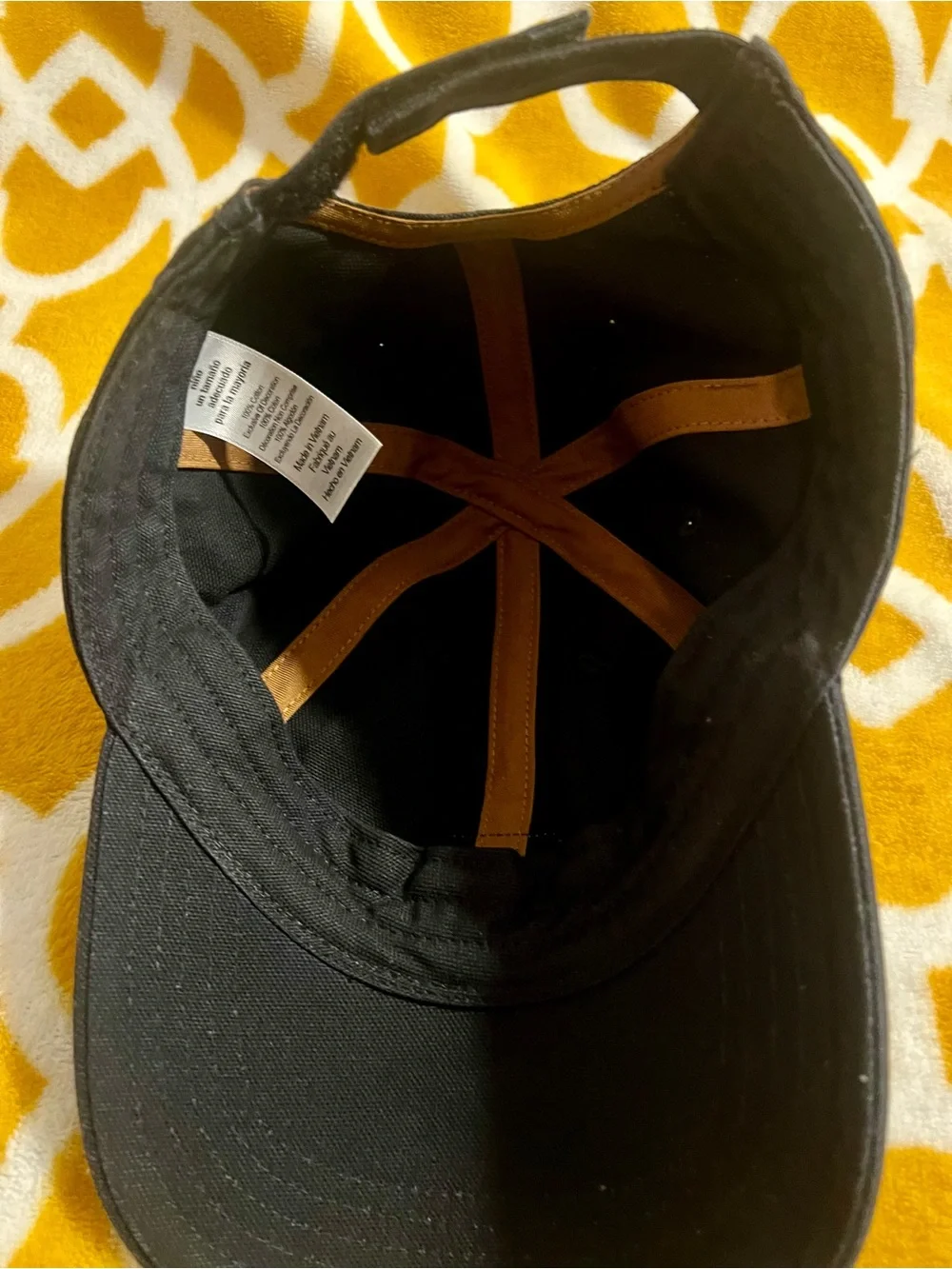 Carhartt Black Cap with Gold Logo Patch